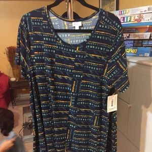 LulaRoe Geometric 2XL Carly Dress